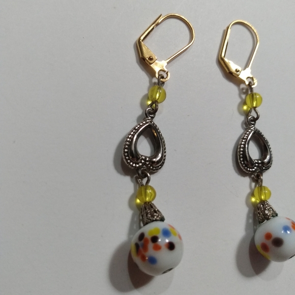 5/$20 - Rainbow Bead Dangle Earrings - Picture 3 of 3